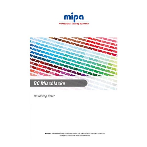 [252160000] Mipa BC Colour Tinter Charts (1ITEM)