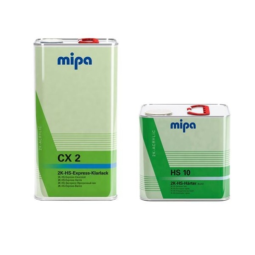 [KIT_CX2_1] Mipa 120 x 2K HS Express Klarlack CX2 (5LT) & 120 x 2K HS10 Fast Hardener (2.5LT)