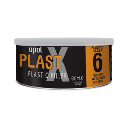 [PLAS/6] Upol 600ml Plast X Black Highly Flexible Plastics Body Filler (Each)