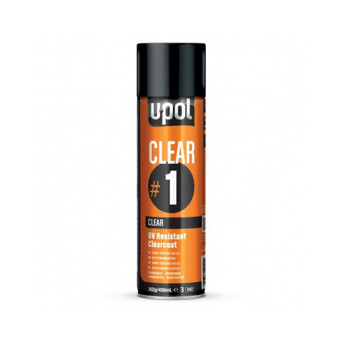 [CLEAR/AL] Upol 450ml Clear 1 High Gloss UV Clear Coat Aerosol