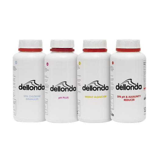 [DL63] Sealey Dellonda Swimming Pool Starter Kit - Chlorine, pH Increaser, pH Reducer, Algaecide & Test Strips