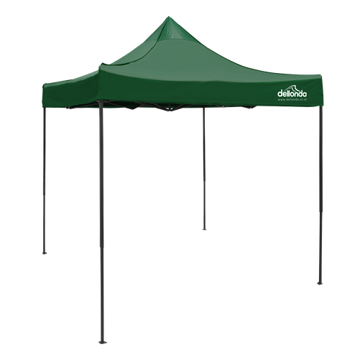 [DG128] Sealey Dellonda Premium 2x2m Pop-Up Gazebo, Heavy Duty, PVC Coated, Water Resistant Fabric, Supplied with Carry Bag, Rope, Stakes & Weight Bags - Dark Green Canopy