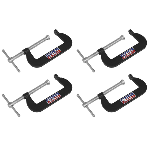 [GCC02] Sealey Junior C-Clamp Set 76mm x 35mm 4pc