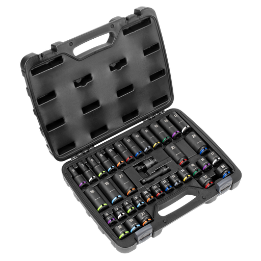 [AK5633M] Sealey Premier Impact Socket Set 3/8"Sq Drive 36pc