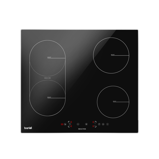 [DH178] Baridi Integrated Induction Hob with 4 Cooking Zones & Bridge Zone 60cm 2800W Output