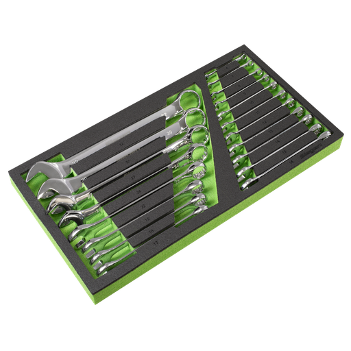 [S01272] Siegen Combination Spanner Set with Tool Tray 19pc