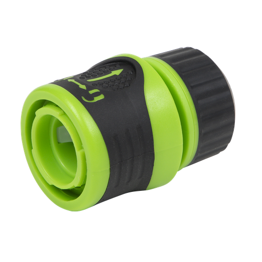 [JS3051] Soft-Touch Hose Connector With Water Stop & Lock 1/2"-5/8"