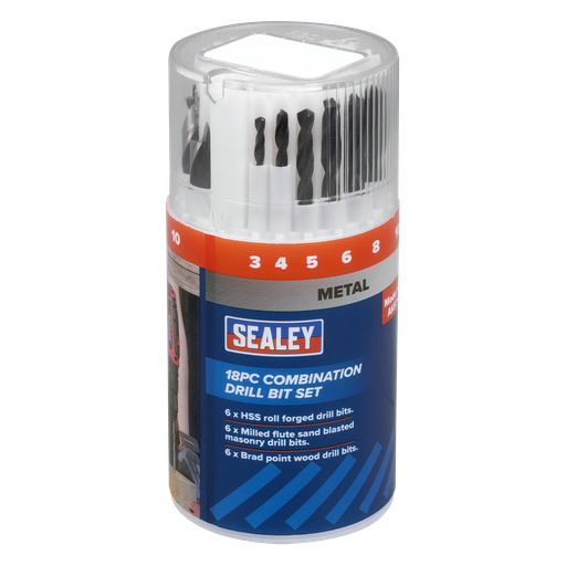 [AK5711] Sealey Combination Drill Bit Set 18pc