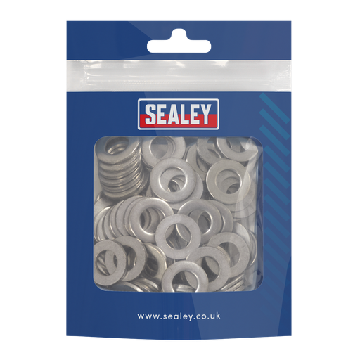[SSW10] Sealey Stainless Steel Flat Washer M10 A2, DIN 125 - Pack of 100