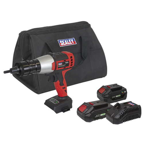 [CP20VNRKIT] Sealey SV20 Series Brushless Cordless Nut Riveter 20V - 2 Batteries