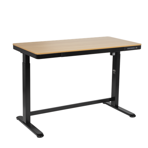 [DH65] Sealey Dellonda Single Motor Ultra-Quiet Electric Desk with Control Panel, USB Port & Drawer - Oak Desktop