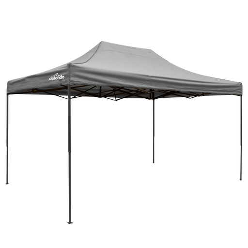 [DG137] Sealey Dellonda Premium 3 x 4.5m Pop-Up Gazebo, Heavy Duty, PVC Coated, Water Resistant Fabric, Supplied with Carry Bag, Rope, Stakes & Weight Bags - Grey Canopy