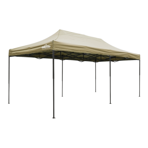 [DG138] Sealey Dellonda Premium 3x6m Pop-Up Gazebo, Heavy Duty, PVC Coated, Water Resistant Fabric Supplied with Carry Bag, Rope, Stakes & Weight Bags - Beige Canopy