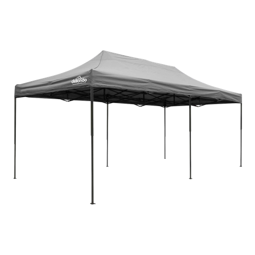 [DG141] Sealey Dellonda Premium 3x6m Pop-Up Gazebo, Heavy Duty, PVC Coated, Water Resistant Fabric, Supplied with Carry Bag, Rope, Stakes & Weight Bags - Grey Canopy