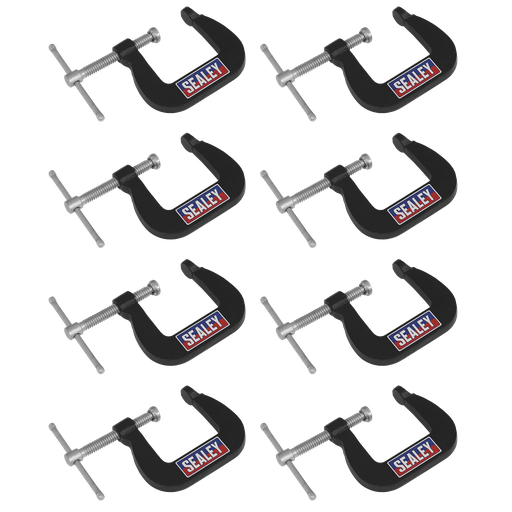 [GCC05] Sealey Junior C-Clamp Set 28mm x 28mm 8pc