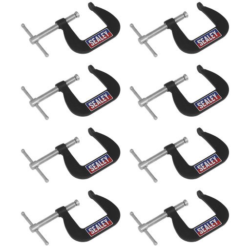[GCC03] Sealey Junior C-Clamp Set 38mm x 38mm 8pc