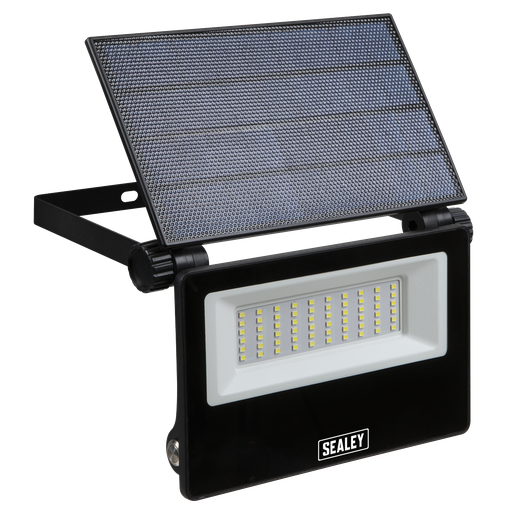 [LED30S] Sealey Extra-Slim Solar Floodlight with Wall Bracket 30W SMD LED