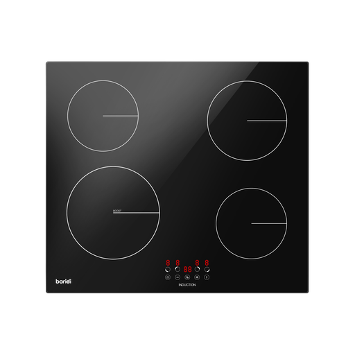 [DH176] Baridi Integrated Induction Hob with 4 Cooking Zones 60cm 6800W Output