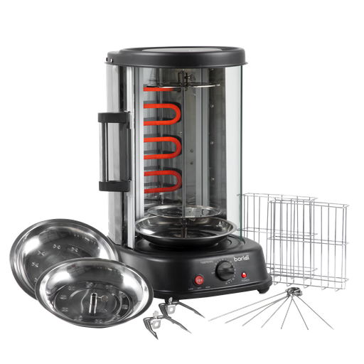 [DH216] Baridi Vertical 360° Rotisserie Smokeless Grill 21L Capacity