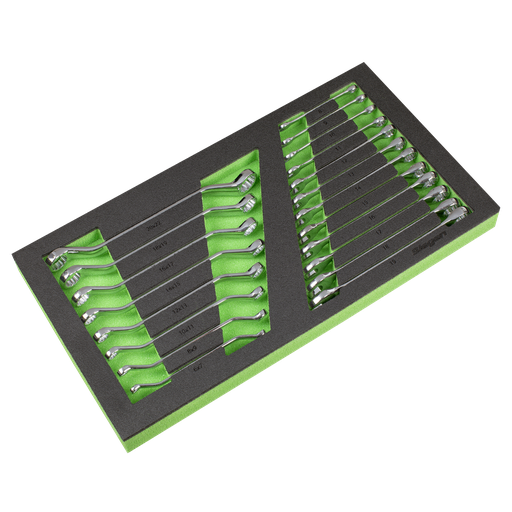 [S01273] Siegen Combination & Deep Offset Spanner Set with Tool Tray 20pc