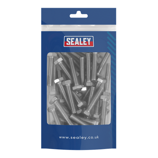 [S840S] Sealey Stainless Steel Set Screw M8 x 1.25 Pitch, DIN 933 - Pack of 50