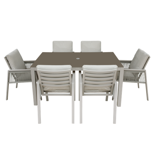 [DG274] Dellonda Fusion Outdoor Dining Set 7pc
