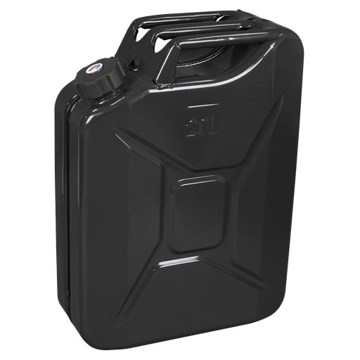 [JC20SCB] Sealey Screw Cap Metal Jerry Can 20L - Black