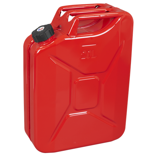 [JC20SCR] Sealey Screw Cap Metal Jerry Can 20L - Red