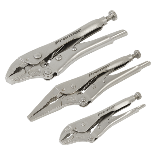 [AK6876] Sealey Premier Locking Pliers Set 3pc