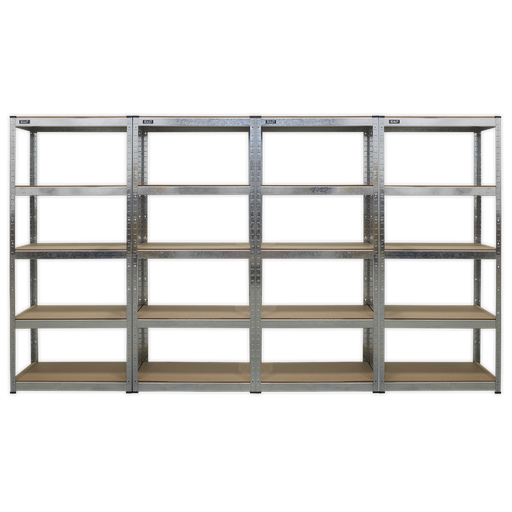 [AP6150GSCOMBO] Sealey Racking Unit 5 Shelf 150kg Capacity Per Level - Set of 4
