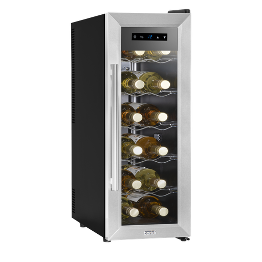[DH74] Sealey Baridi 12 Bottle Wine Fridge & Cooler - Stainless Steel