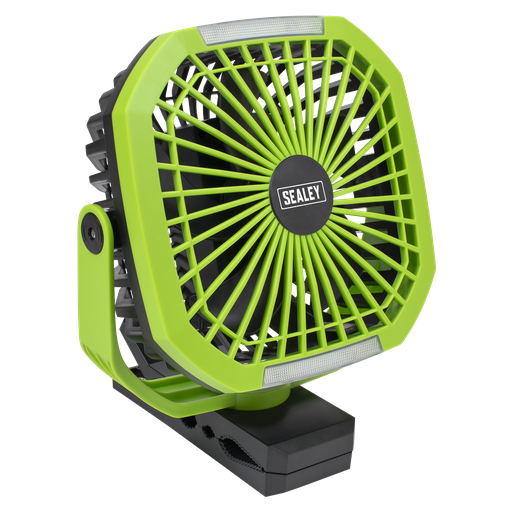 [SCF8WL] 4-Speed Portable Clip Fan with Worklight 8"