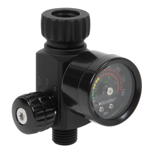 [AR02] Sealey Premier On-Gun Air Pressure Regulator/Gauge with Glass Lens
