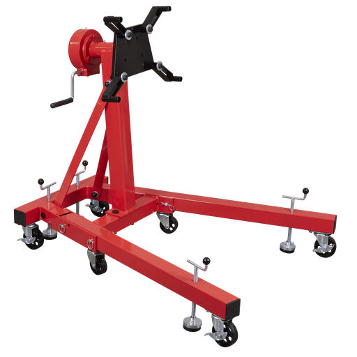 [ES680D] Sealey Folding 360º Rotating Engine Stand with Geared Handle Drive 680kg Capacity