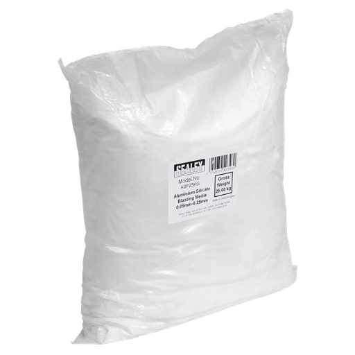 [ASF25KG] Sealey Aluminium Silicate Blasting Media 0.09mm-0.25mm