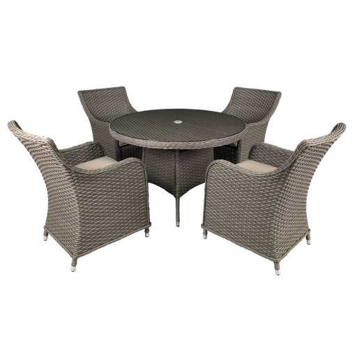[DG84] Sealey Dellonda Chester Rattan Wicker Outdoor Dining Set with Te