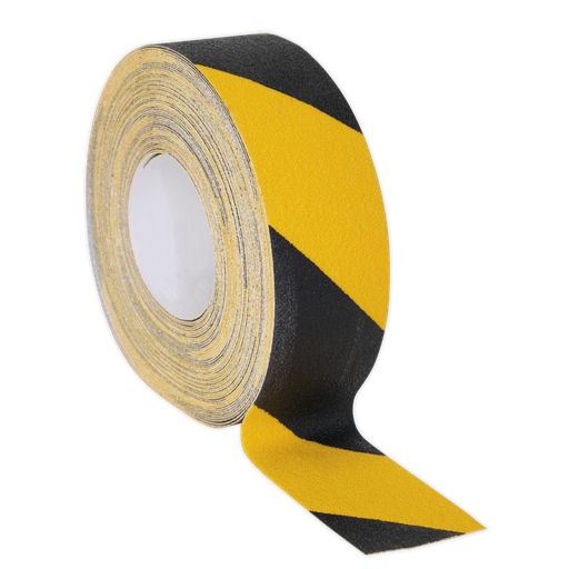 [ANTBY18] Sealey Self-Adhesive Anti-Slip Tape 50mm x 18m - Black & Yellow