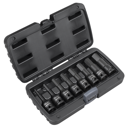 [AK5600] Sealey Premier Imperial Hex Impact Socket Bit Set 1/2"Sq Drive 8
