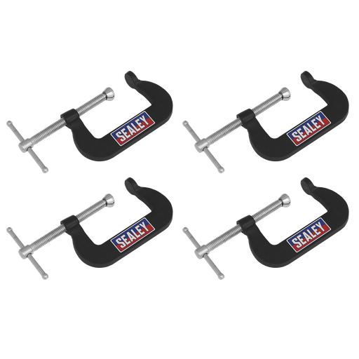 [GCC06] Sealey Junior C-Clamp Set 51mm x 32mm 4pc