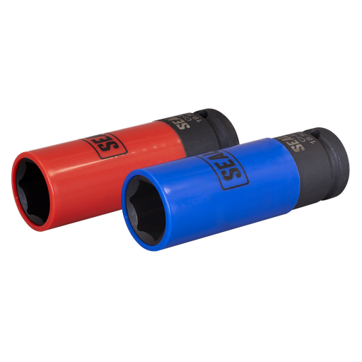 [SX01819] Sealey Alloy Wheel Impact Socket Set 1/2"Sq Drive 2pc