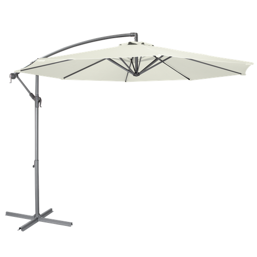 [DG265] Sealey Dellonda Banana Parasol with Cover 3m - Cream
