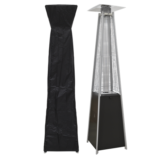 [DG224] Dellonda Pyramid Gas Patio Heater 13kW for Commercial & Domestic Use, Supplied with Cover, Black