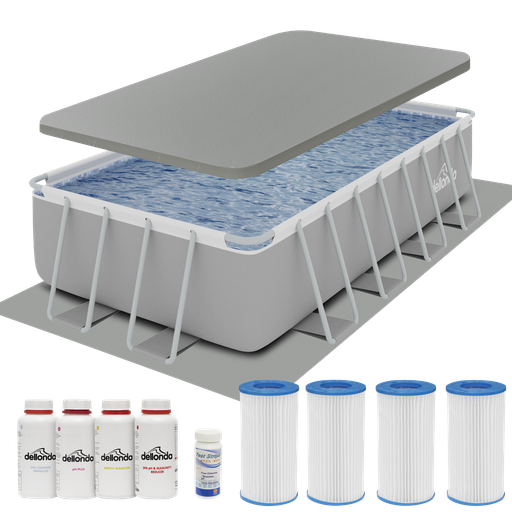 [DL140] Sealey Dellonda Deluxe Steel Frame Swimming Pool with Filter Pum