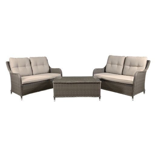 [DG88] Sealey Dellonda Chester Rattan Wicker Outdoor Lounge Set 3pc