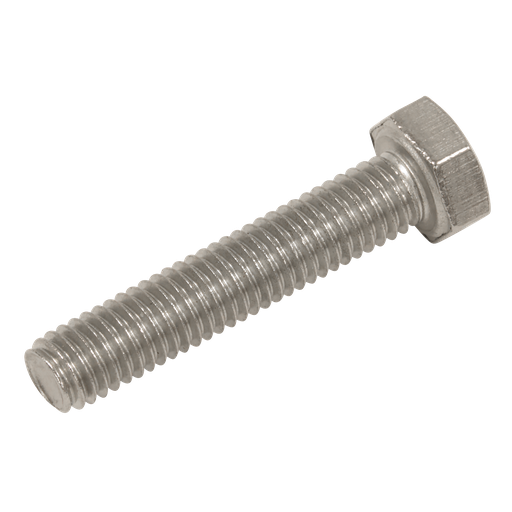 [S525] Sealey Stainless Steel Hex Head Set Screw DIN 933 - M5 X 25 A2 - Pack of 50