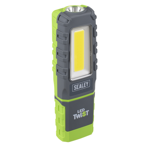 [LED601G] Sealey LED Twist Rechargeable Inspection Light 5W COB & 1W SMD