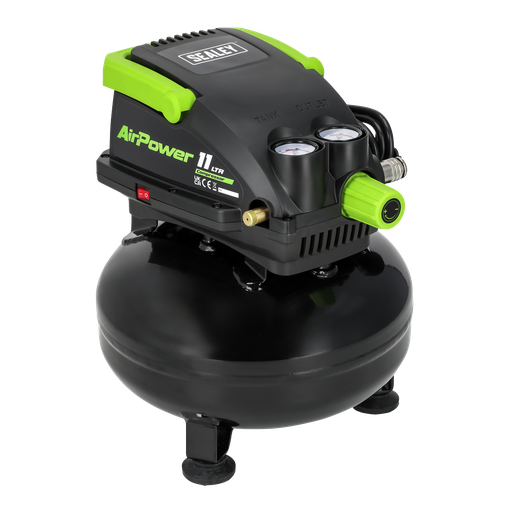 [SAC1100] Sealey 11L Oil Free Direct Drive Air Compressor 0.5hp