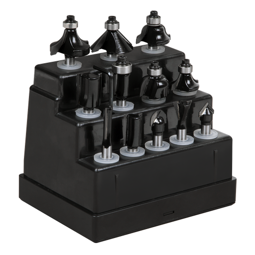 [AK9912] Sealey Shank Router Bit Set 1/4" 12pc