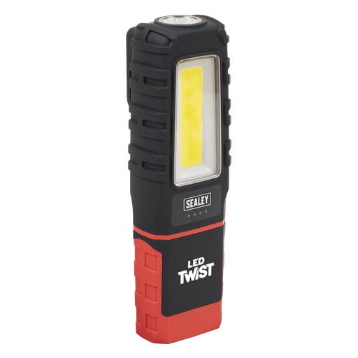 [LED601] Sealey LED Twist Rechargeable Inspection Light 5W COB & 1W SMD