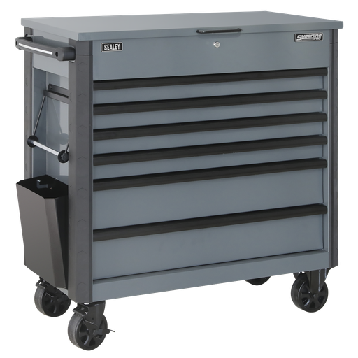 [AP366G] Tool Trolley 6 Drawer - Grey